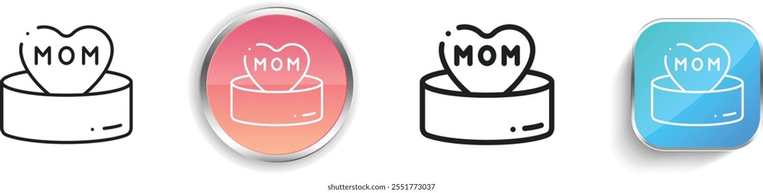 ícone de presente. Design fino, linear, regular e estilo botão isolado no fundo branco