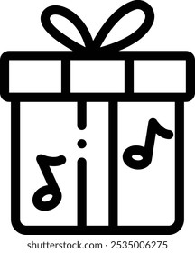gift icon. Thin Linear Style Design Isolated On White Background