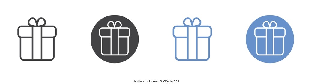 Geschenksymbol Dünner Umriss Kunstsymbol