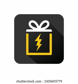gift icon with thunder lightning 