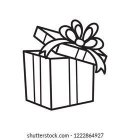 gift icon in trendy flat design 