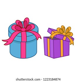 gift icon in trendy flat design 