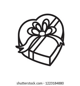 gift icon in trendy flat design 