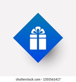 Gift icon in trendy flat style isolated on background. Gift icon page symbol for your web site design Gift icon logo, app, UI , on white background Vector.