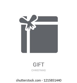 Gift icon. Trendy Gift logo concept on white background from Christmas collection. Suitable for use on web apps, mobile apps and print media.