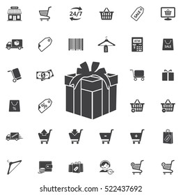 gift icon. Universal Shop set of icons for web and mobile