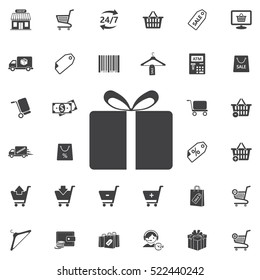 gift icon. Universal Shop set of icons for web and mobile