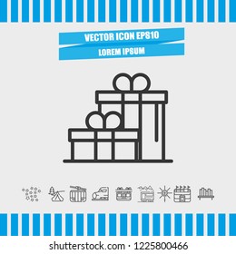 Gift icon vector