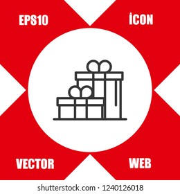 Gift icon vector