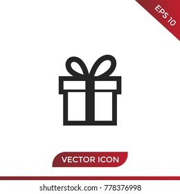 Gift icon vector