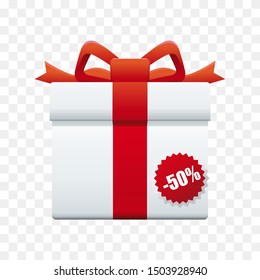 gift icon vector, 3d icon isolated design