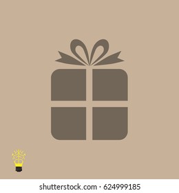 gift icon, vector best flat icon, EPS