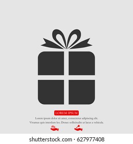 gift icon, vector best flat icon, EPS