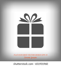 gift icon, vector best flat icon, EPS
