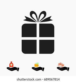gift icon, vector best flat icon, EPS