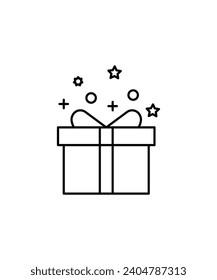 gift icon, vector best line icon.