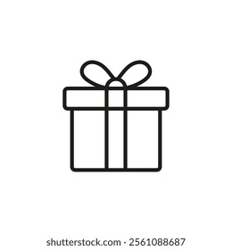 Gift icon vector. gift vector icon. birthday gift.