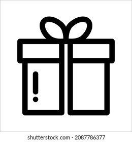 Gift icon vector birthday gift gift icon vector, on a white background. ep 10.