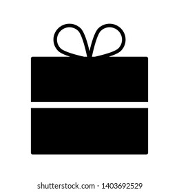 gift icon vector in black color