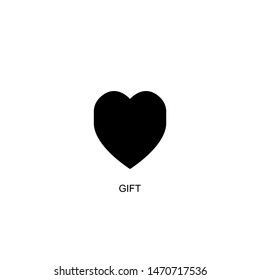 gift icon vector black design