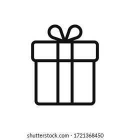 Geschenksymbol, Vektorgrafik. Geschenkbox-Zeichen