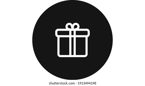 Vector de icono de regalo. Signo de caja de regalo
