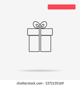 Gift icon. Vector concept illustration for design.