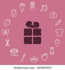 Gift icon, vector design element