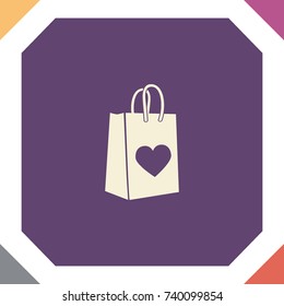 Gift icon, vector design element