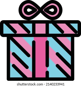 Gift icon vector design flat