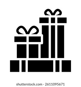 gift icon vector design - high quality glyph style