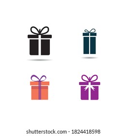 Gift icon vector design illustration background