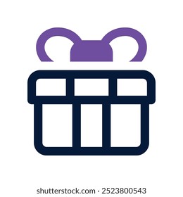 gift icon. vector dual tone icon for your website, mobile, presentation, and logo design.