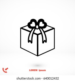 gift icon, Vector EPS 10 illustration style