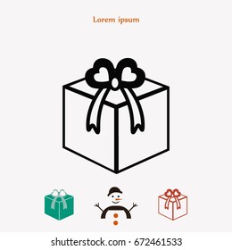 gift icon, Vector EPS 10 illustration style