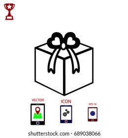 gift icon, Vector EPS 10 illustration style