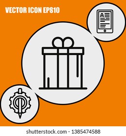 Gift icon vector eps10 illustration
