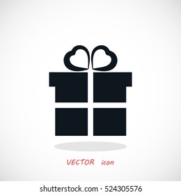 gift icon vector, flat design best vector icon