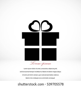 gift icon vector, flat design best vector icon