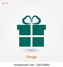 gift icon vector, flat design best vector icon