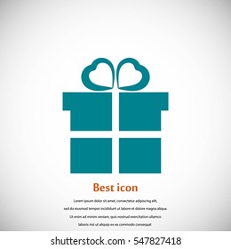 gift icon vector, flat design best vector icon