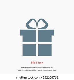 gift icon vector, flat design best vector icon