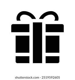 ícone de presente. ícone de glifos vetoriais para o design de seu site, celular, apresentação e logotipo.