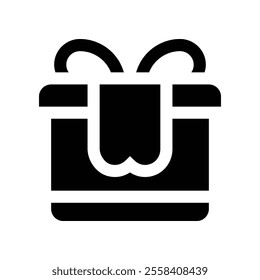 gift icon. vector glyph icon for your website, mobile, presentation, and logo design.