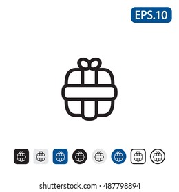 Gift icon. Vector illustration. 