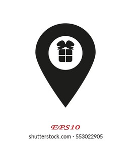 gift, icon, vector illustration eps10