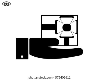 gift, icon, vector illustration eps10