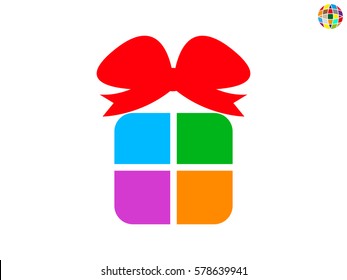 gift, icon, vector illustration eps10