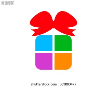 gift, icon, vector illustration eps10