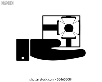 gift, icon, vector illustration eps10